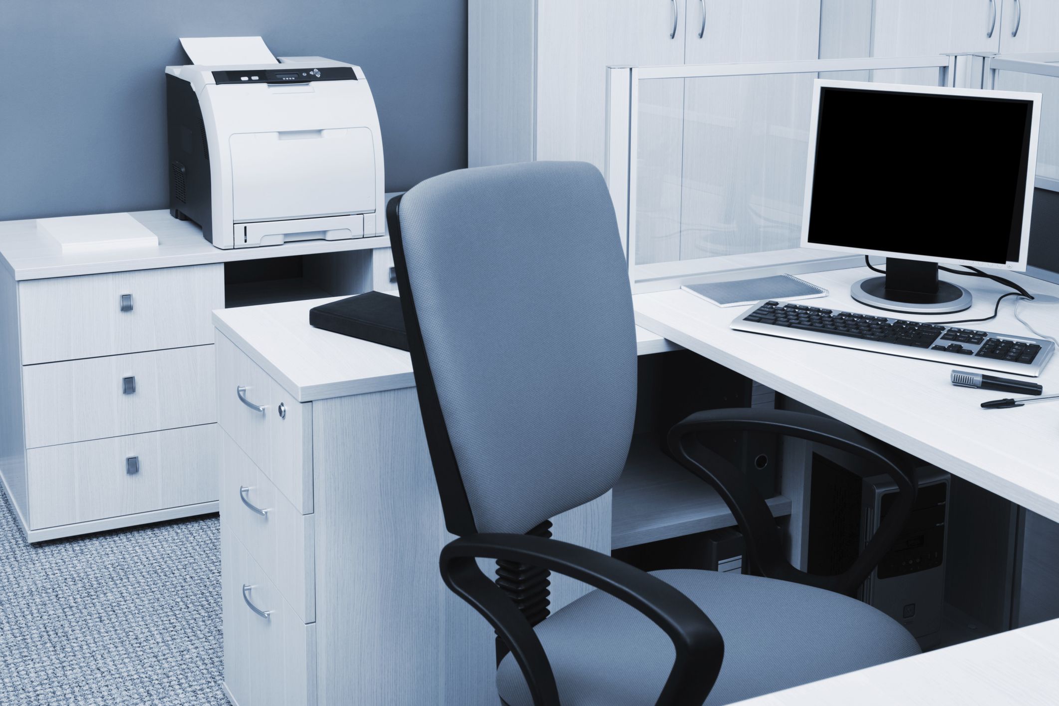 ein ergonomischer Bürostuhl, im Büro